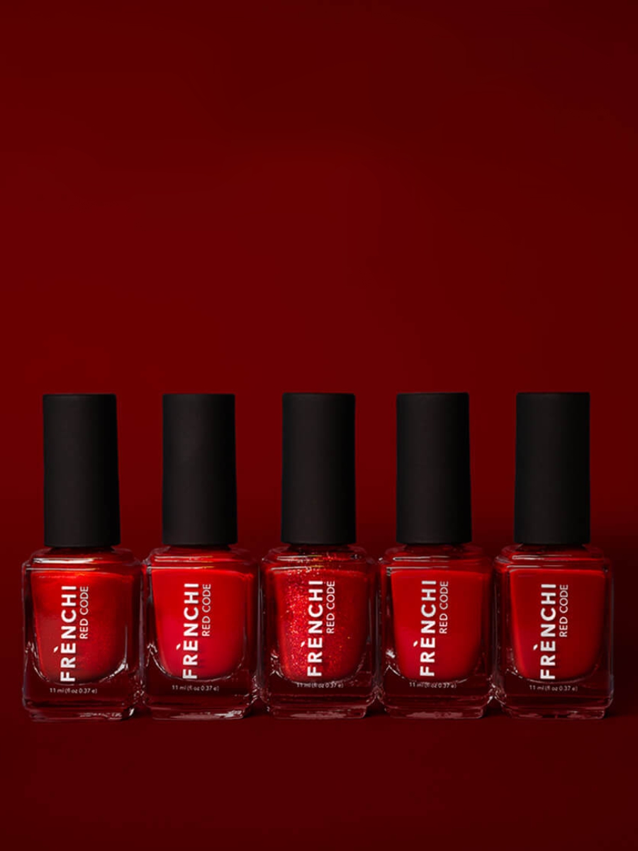 Лак для ногтей Red Code, тон 04 Вишневый блеск от Frenchi  + 2