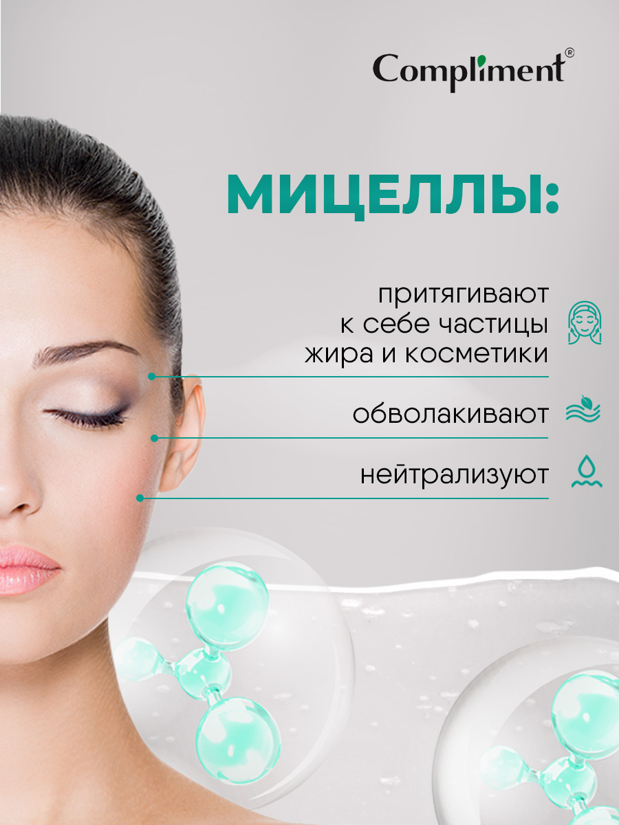 Матирующая мицеллярная Мусс-пенка для умывания 150мл от Compliment + 4
