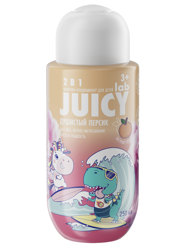 Juicy Lab Детский Шампунь-кондиционер 2в1 Персик 250мл от Splat + 1