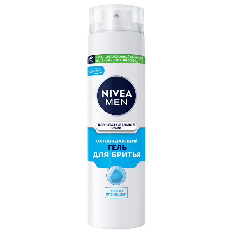 Men Гель для бритья Охлаждающий для чувствительной кожи 200мл  от Nivea + 1