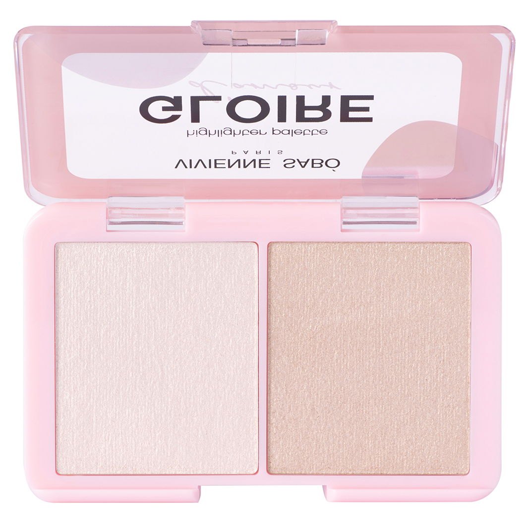 Палетка хайлайтеров Gloire D'amour, тон 01 светло-розовый от Vivienne Sabo + 9