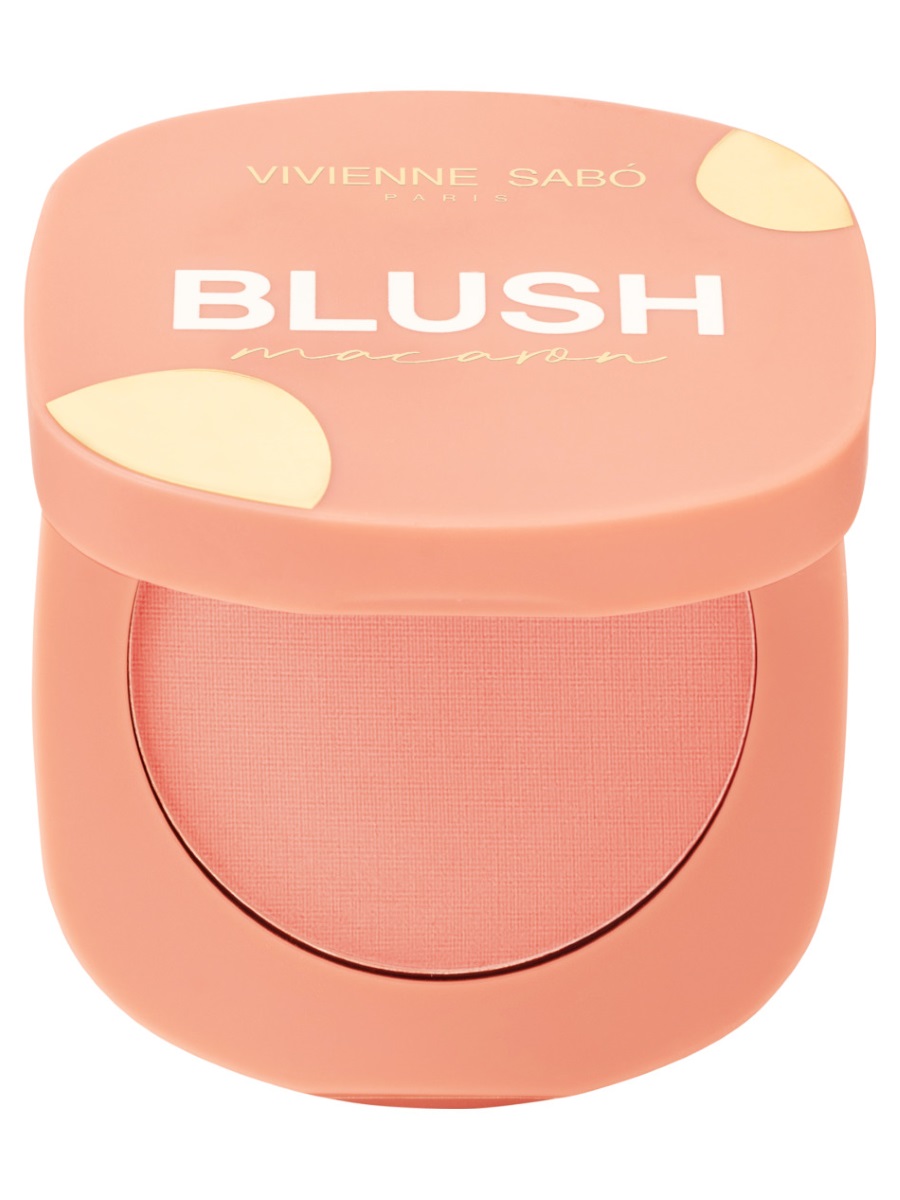 Матовые Румяна для лица Macaron, тон 01 персиковый от Vivienne Sabo + 3