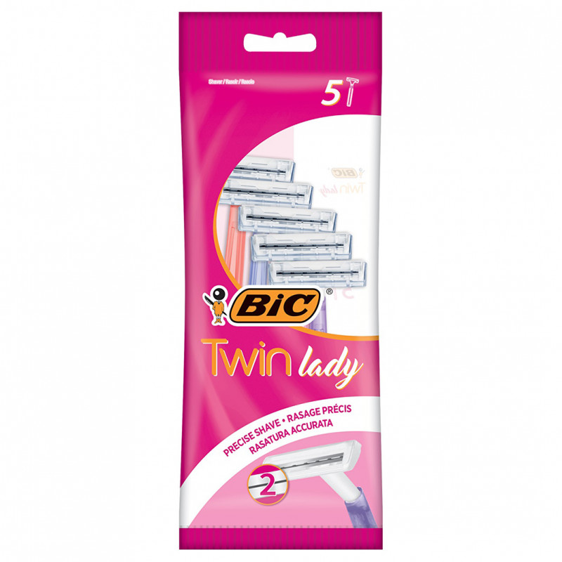Станки для бритья Lady Twin одноразовые 5шт от Bic + 1
