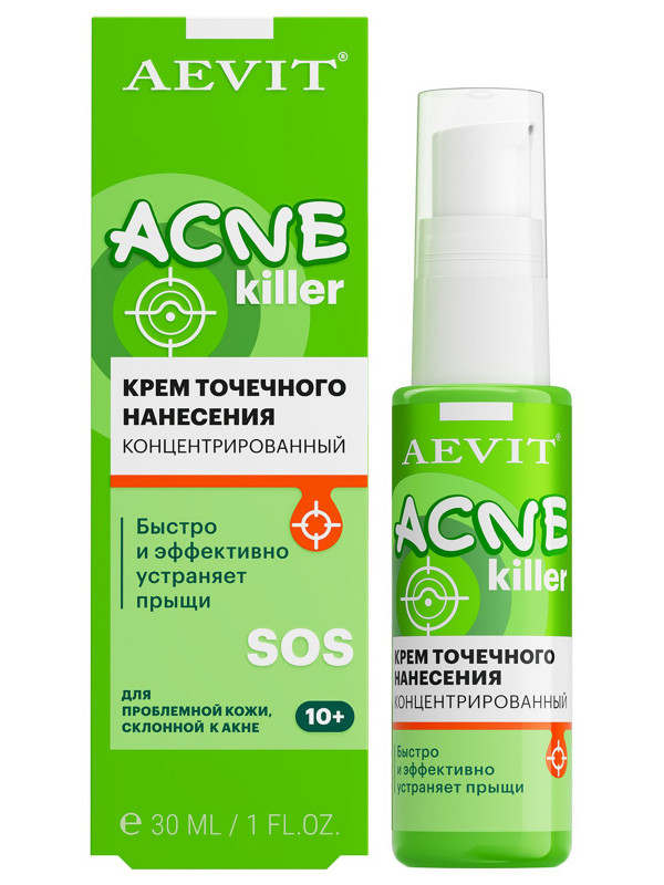 AcneKiller Крем точечного нанесения концентрированный 30мл от AEVIT + 1