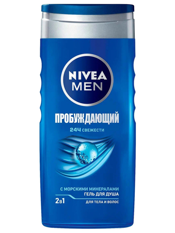 Men Гель для душа 2в1 Пробуждающий 250мл  от Nivea + 1