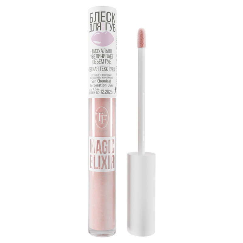 Блеск для губ Magic Elixir, тон 03 прозрачный розовый от TF cosmetics + 1