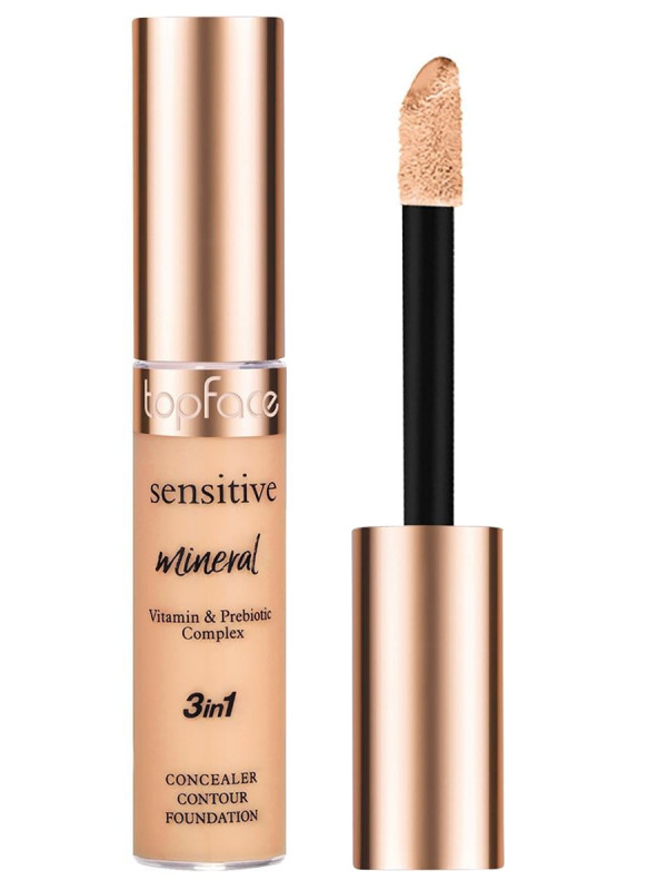 Минеральный Консилер 3в1 Sensitive Mineral 3in1 Concealer, тон 03 Natural от TopFace + 1