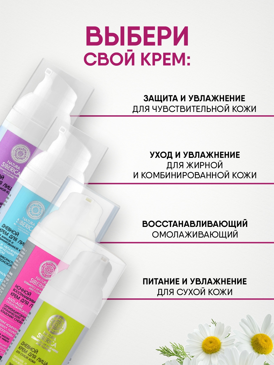 Крем ночной Anti-Age Восстанавливающий и омолаживающий 50мл от Natura Siberica + 10