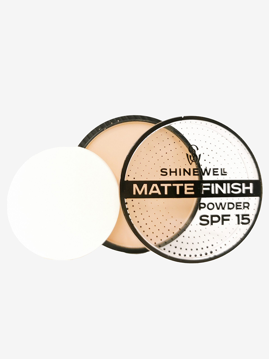 Пудра Powder Matte Finish SPF15, тон 03 бежевый от SHINEWELL + 2