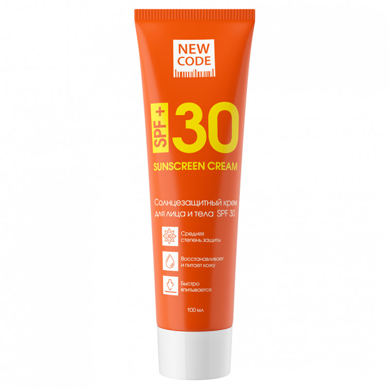 Sun Series Крем для лица и тела солнцезащитный SPF30 100мл от NEW CODE + 1