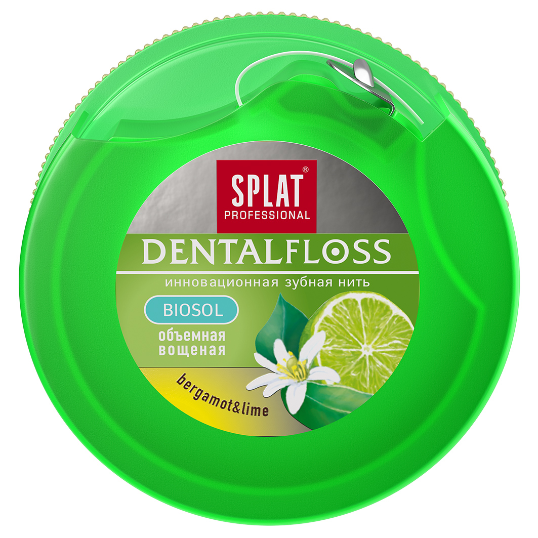 Professional DentalFloss Зубная нить Бергамот и лайм 30м  от Splat + 2