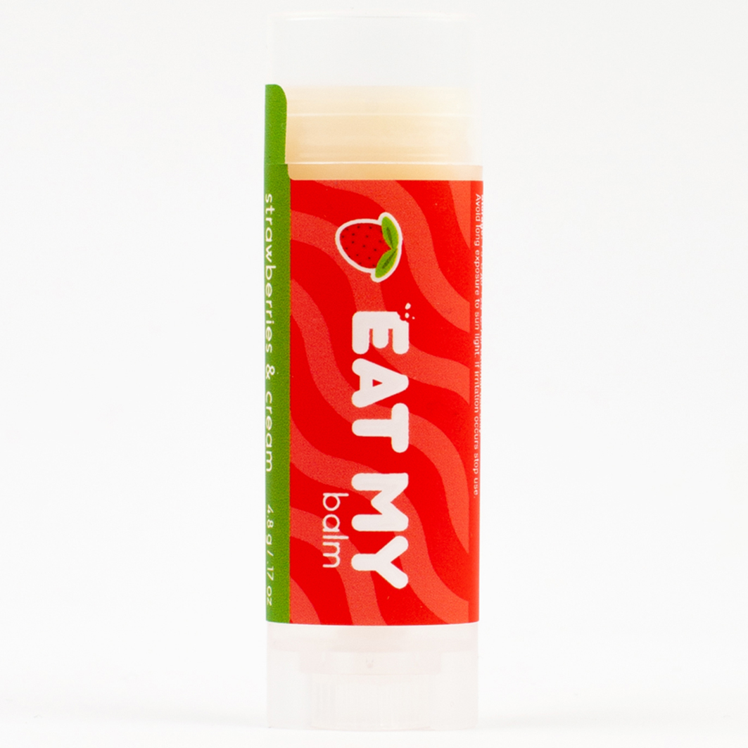 Бальзам для губ Земляника со сливками 4,8г от Eat My + 3
