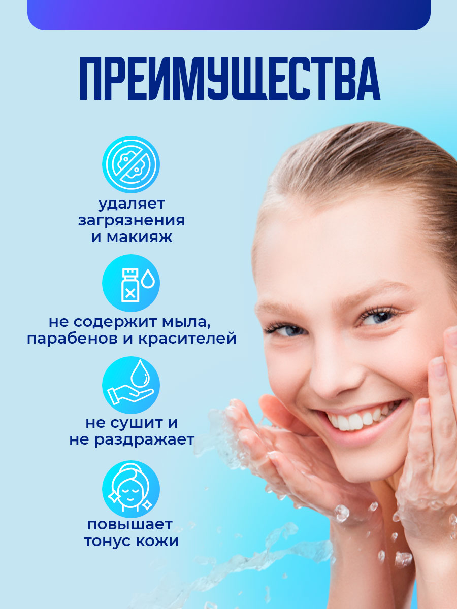 Минеральный Гель для умывания 150мл от Novosvit + 7