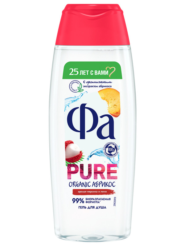 Pure Refresh Гель для душа Organic Абрикос 250мл от Фа + 1
