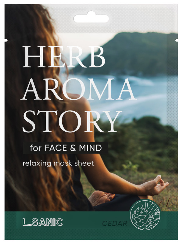 Herb Aroma Story Тканевая маска с экстрактом кедра и эффектом ароматерапии 25мл от L.Sanic + 1