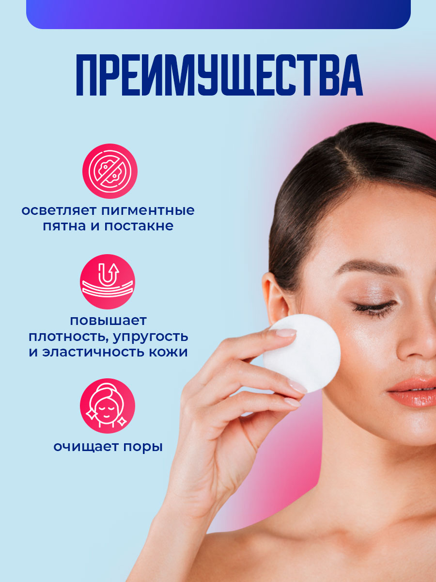 Тоник-пилинг для лица с гликолевой кислотой 200мл от Novosvit + 3