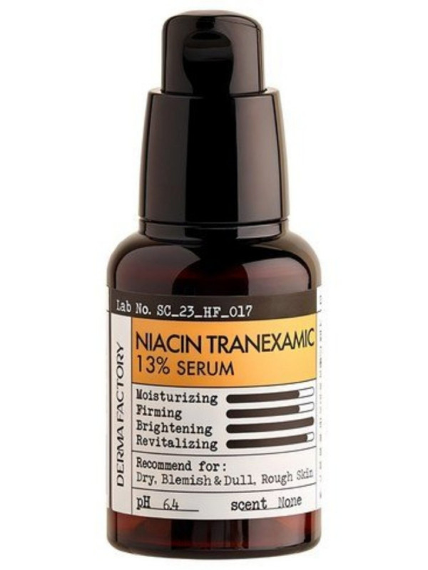 Сыворотка выравнивающая Niacin Tranexamic 13% Serum 30мл от Derma Factory + 1