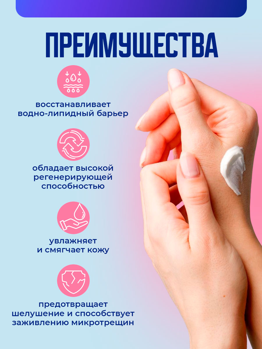 Восстанавливающий Крем для рук Пантенол и мочевина 75мл от Novosvit + 4