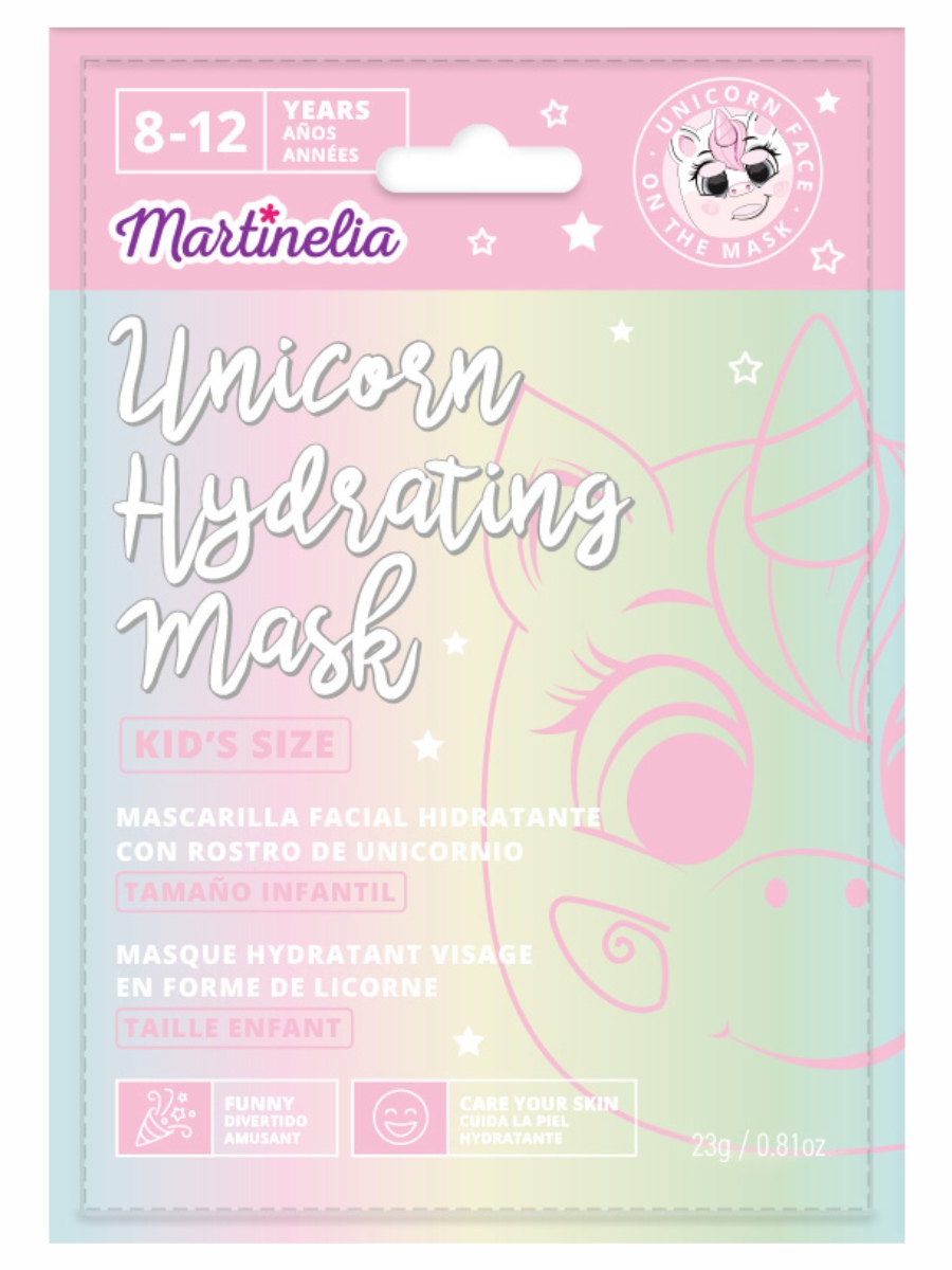 Детская Тканевая маска для лица Единорог от Martinelia + 2