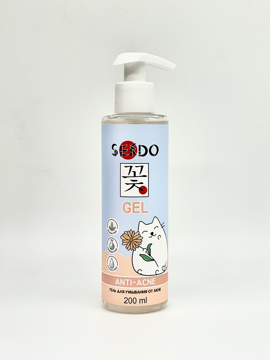 Гель для умывания от акне Anti-acne Cleansing Gel 200мл от Sendo + 5