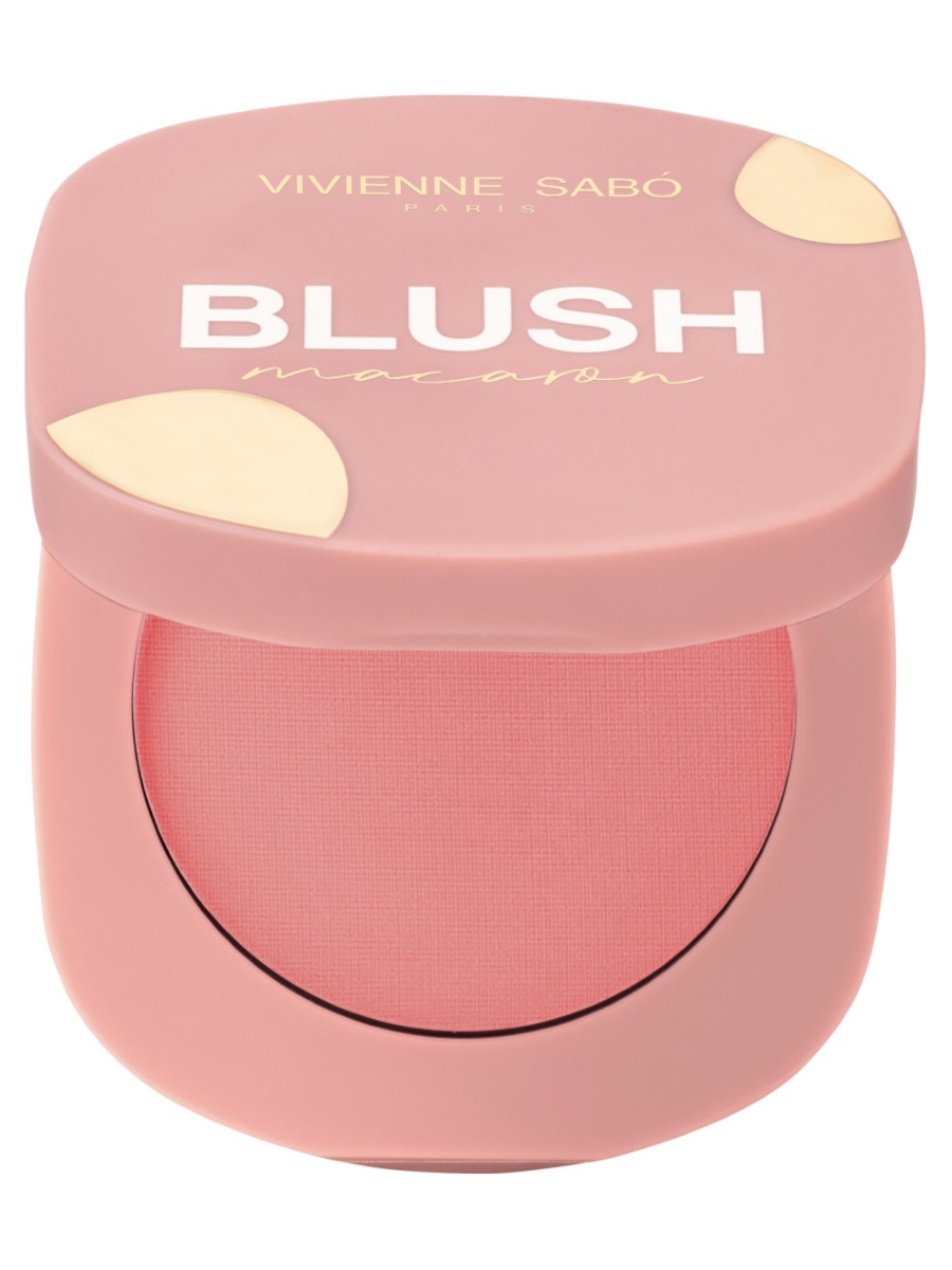 Матовые Румяна для лица Macaron, тон 03 нежно-розовый от Vivienne Sabo + 3
