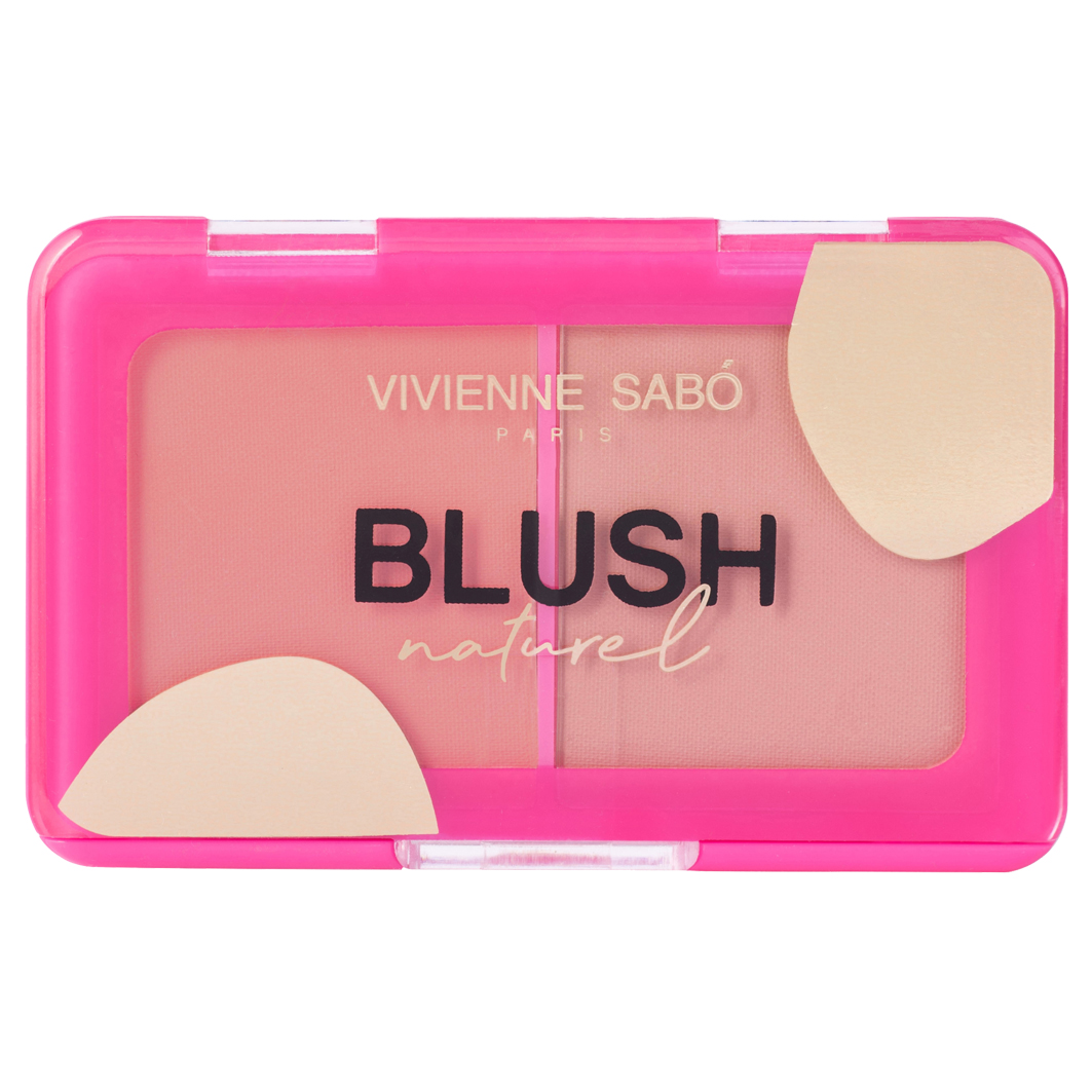 Румяна двойные Naturel, тон 01 нежно-розовый от Vivienne Sabo + 2