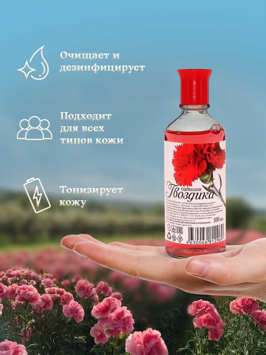 Одеколон Гвоздика 100мл от Абар + 2