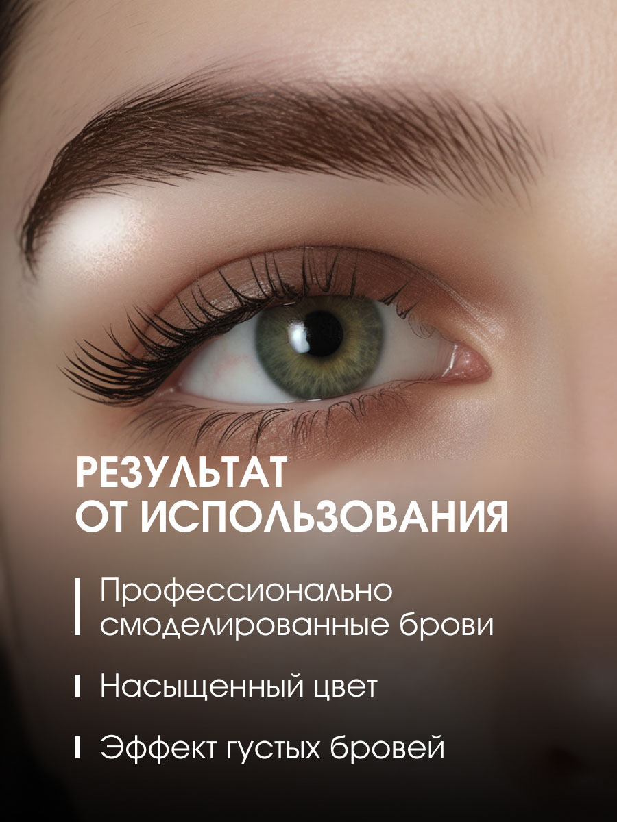 Набор для бровей Professional Brow Set, тон 02 brunette от Stellary + 6