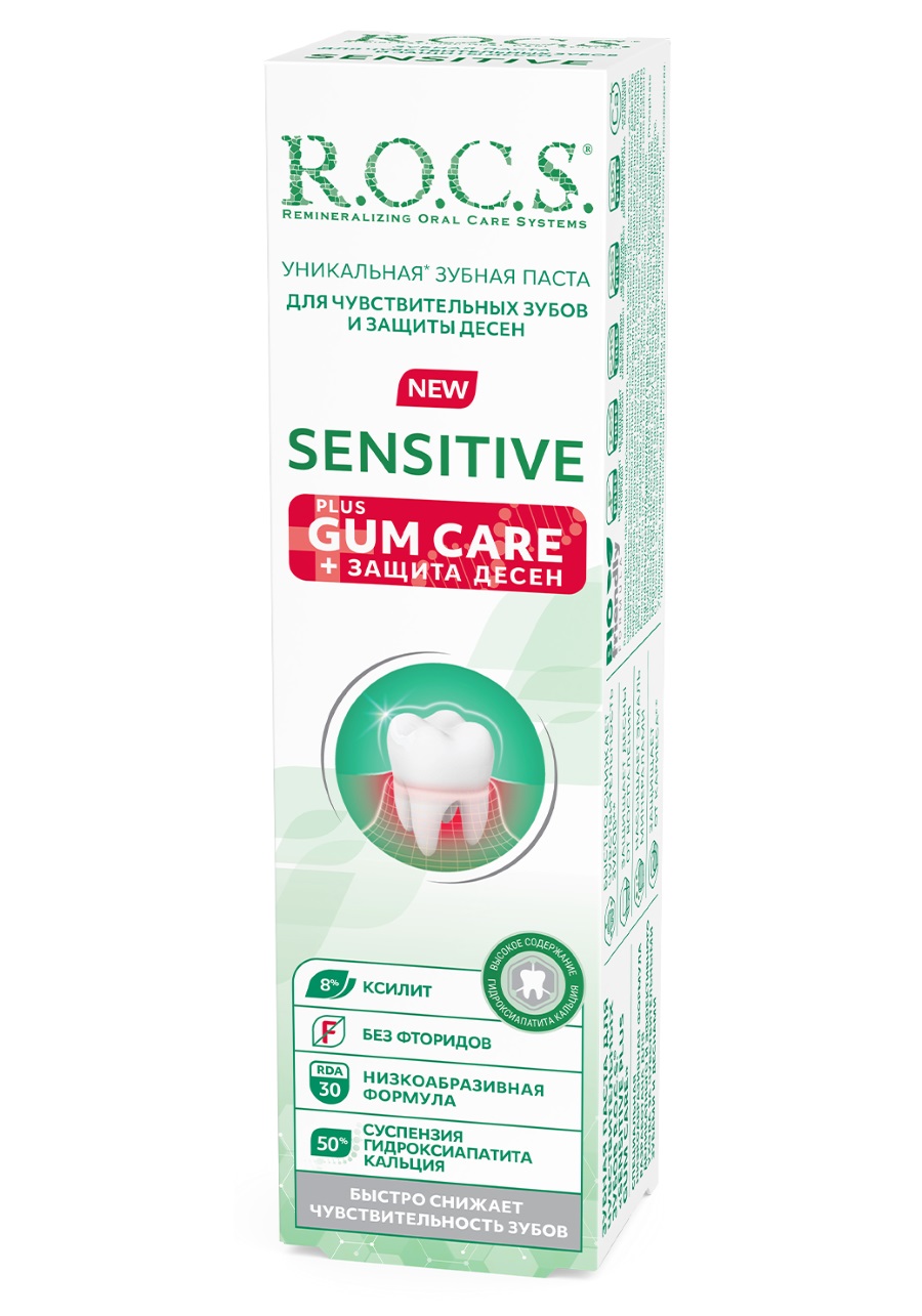 Зубная паста Sensitive Plus Gum Care для чувствительных зубов 94г от R.O.C.S. + 4