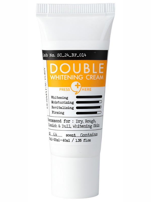 Крем для лица двойной с экстрактом облепихи Double Whitening Cream 40мл от Derma Factory + 1