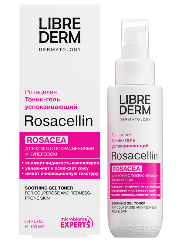 Rosacellin Тоник-гель успокаивающий 100мл от Librederm + 1