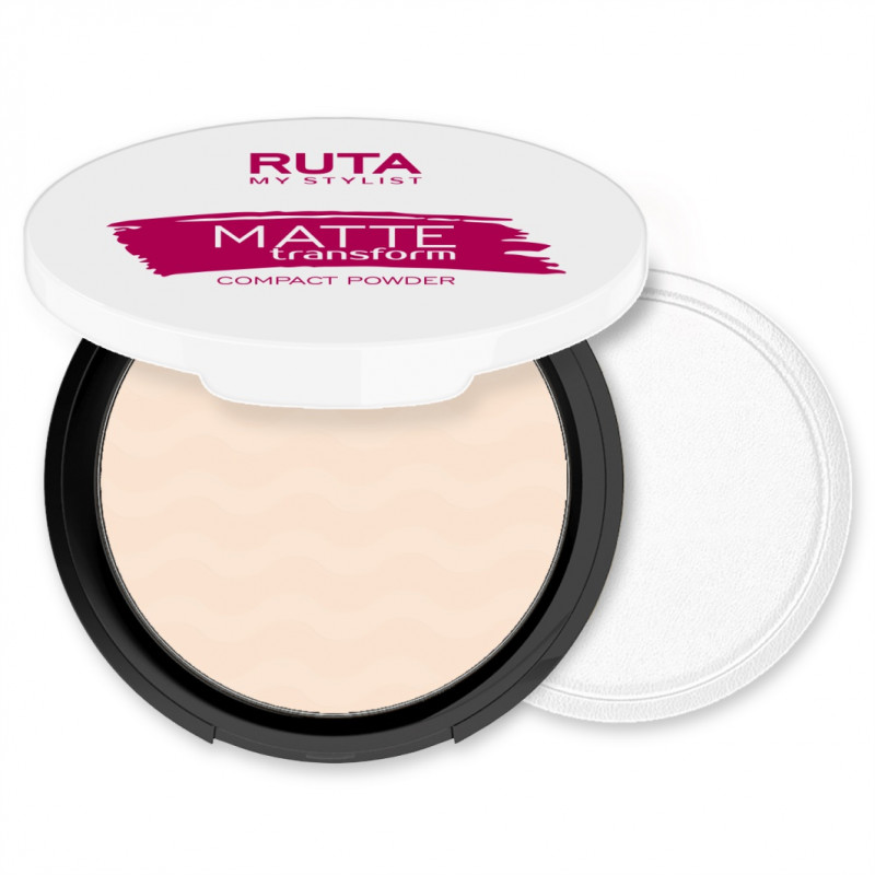 Пудра компактная Matte Transform, тон 02 светлый беж от RUTA + 1