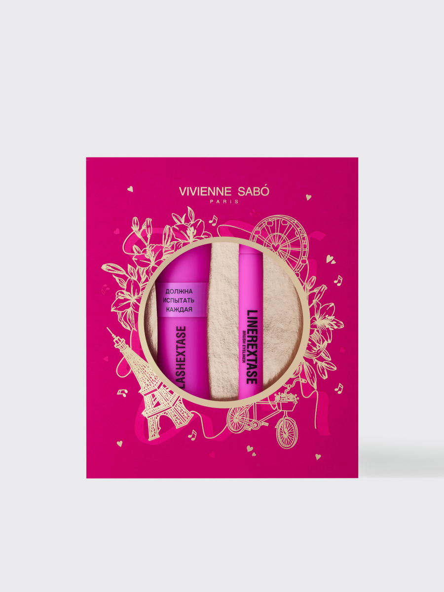 Подарочный набор (Тушь Lashextase + Подводка для глаз Linerextase) от Vivienne Sabo + 4