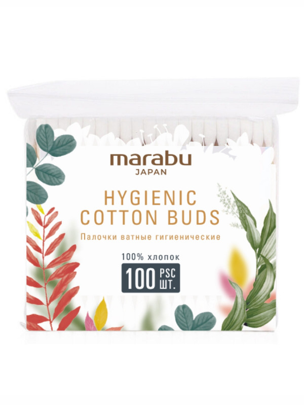 Ватные палочки 100шт зип-пакет от MARABU + 1