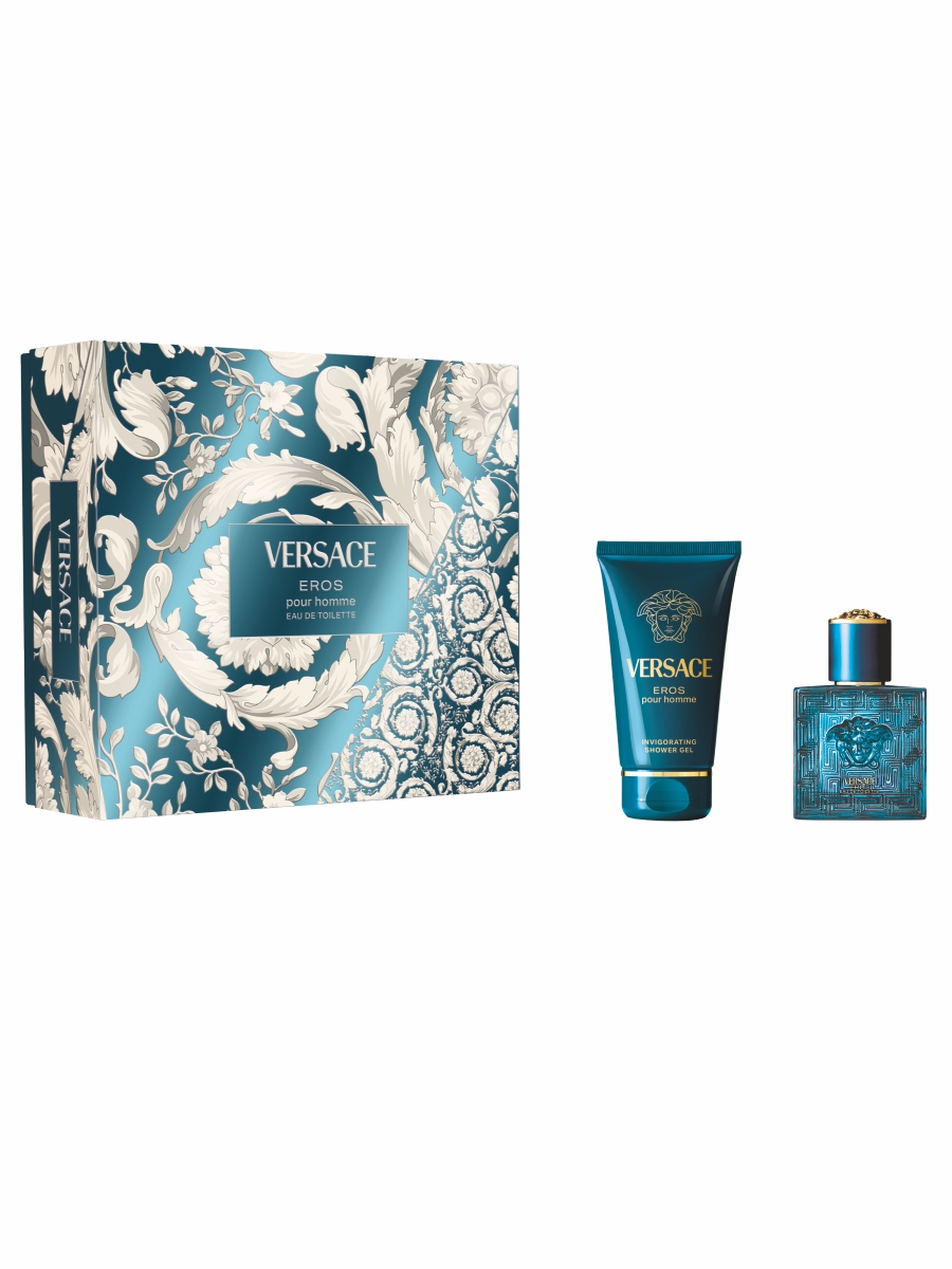 Подарочный набор мужской Eros (Туалетная вода 30мл + Гель для душа 50мл) от Versace + 2