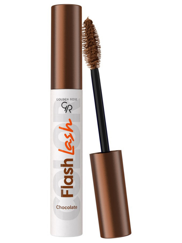 Тушь для ресниц Flash Lash Colored, тон 11 chocolate / шоколад от Golden Rose + 1