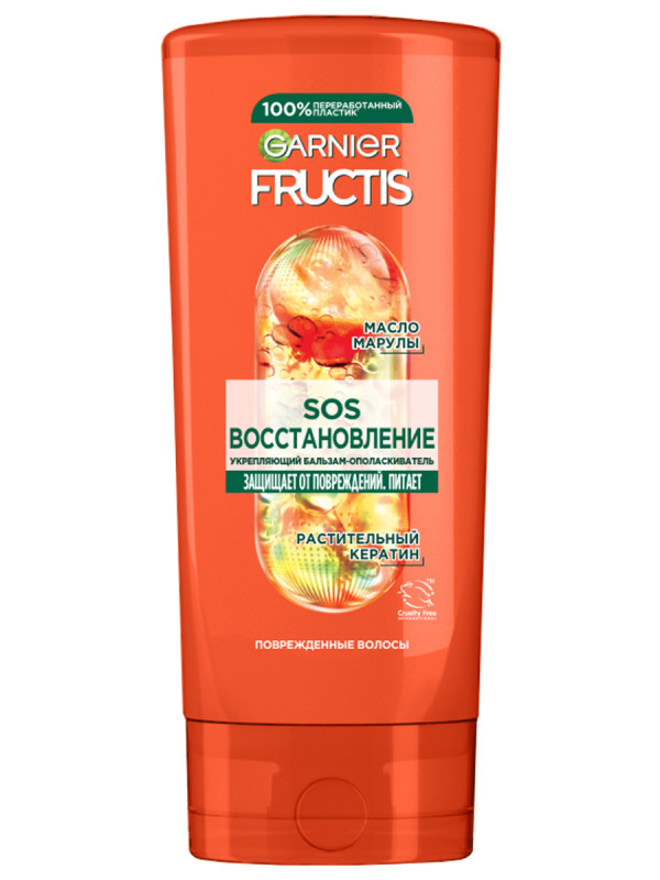 Fructis Бальзам-ополаскиватель SOS Восстановление для поврежденных волос 200мл от Garnier + 1