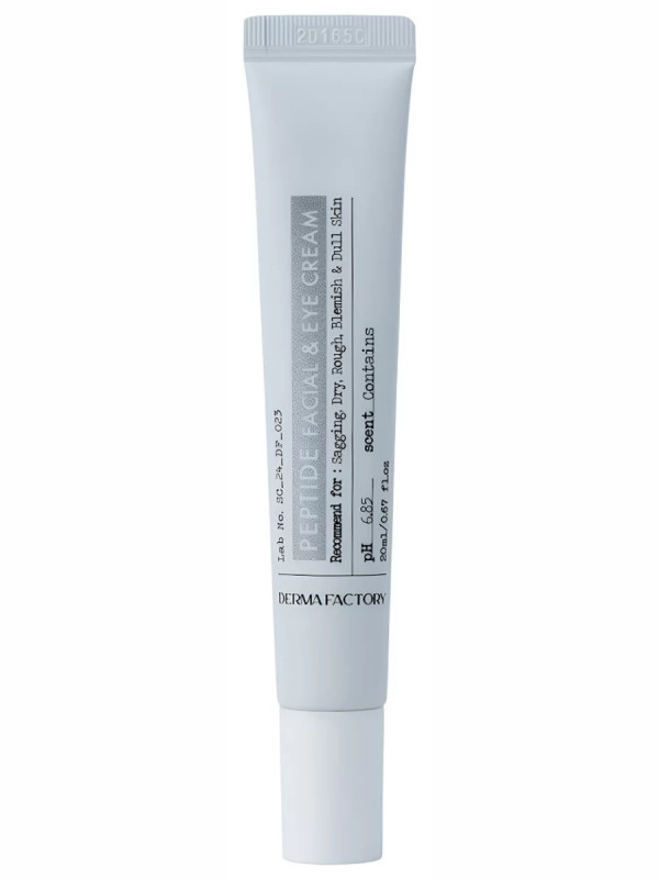 Крем для лица и кожи вокруг глаз с пептидами Peptide Facial and Eye Cream 20мл от Derma Factory + 1
