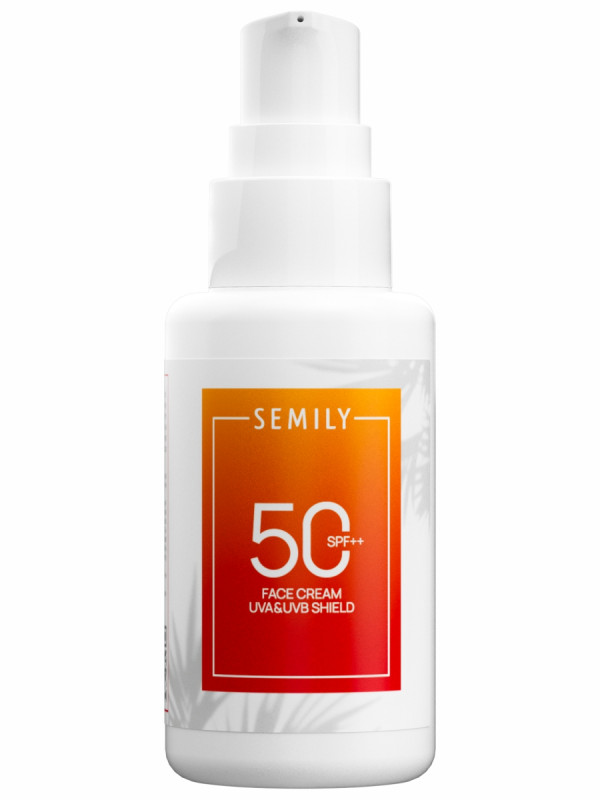 Солнцезащитный крем для лица SPF50 50мл от Semily + 1